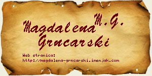 Magdalena Grnčarski vizit kartica